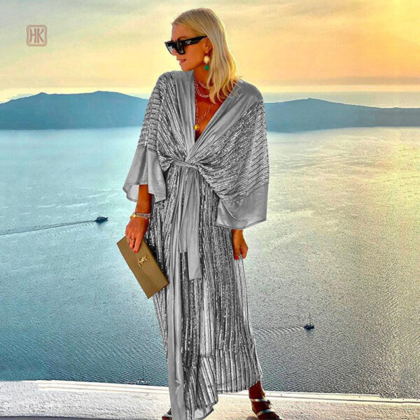 kimono-argente-1 Kimono argenté élégant et tendance