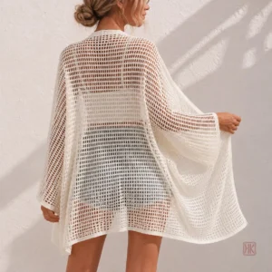 Kimono féminin en dentelle, look décontracté et élégant