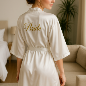 Kimono blanc femme pour des nuits élégantes