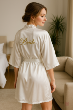 Pyjama kimono léger pour femme en blanc