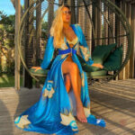 Kimono Femme Bleu Clair léger et élégant