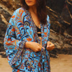 Robe kimono en soie légère et fluide