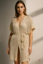 Kimono minimaliste beige bohème