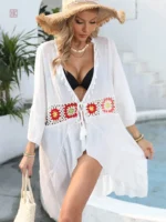Vêtement léger en style bohème, couleur blanche