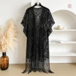 Vêtement bohème en dentelles, style kimono élégant