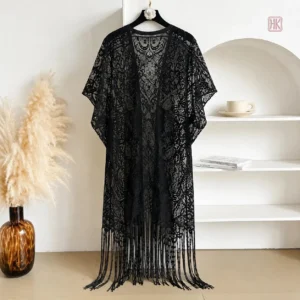Vêtement bohème en dentelles, style kimono élégant