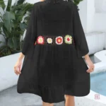 Vêtement féminin : Kimono Noir Épuré