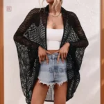 Kimono tricoté en crochet pour femme