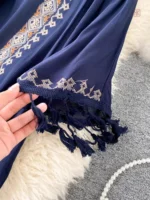 Kimono court aux motifs artisanaux pour femme