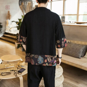 Veste Kimono Homme mi-longue idéale pour toutes les saisons