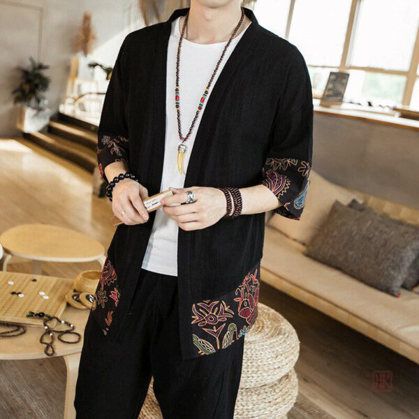 Cardigan homme style kimono, parfait pour un look moderne et confortable