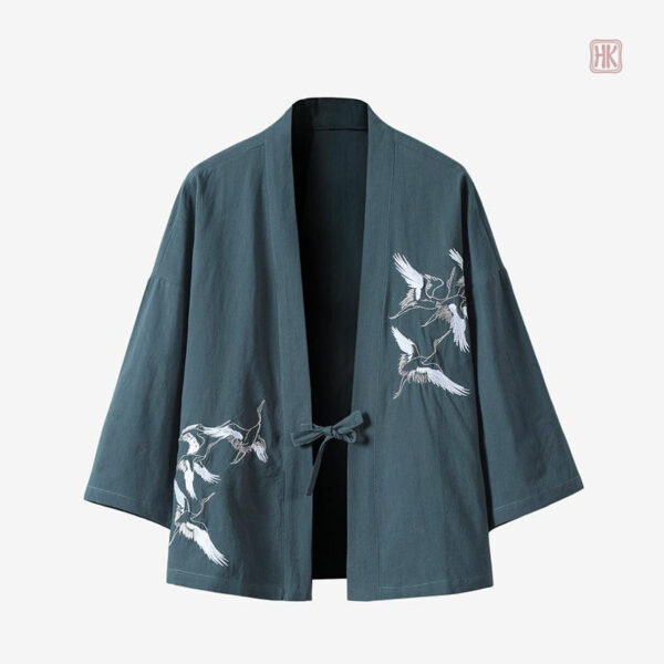 Cardigan japonais, coupe classique pour un look décontracté
