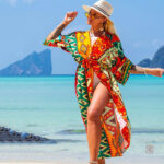 Vêtement d'extérieur féminin, style kimono coloré