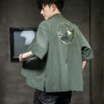 Kimono homme en coton vert