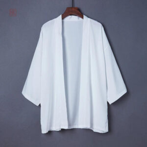 Kimono léger blanc à manches