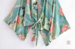 Kimono bleu pour une touche bohème élégante