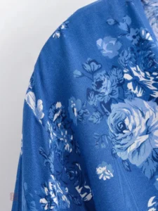 Veste kimono boho avec motifs floraux
