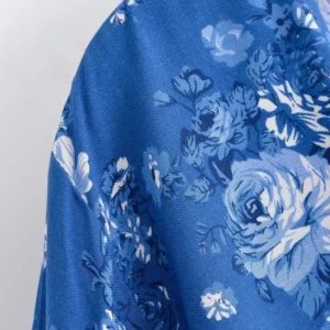 Veste kimono boho avec motifs floraux