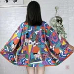 Veste kimono femme colorée et élégante