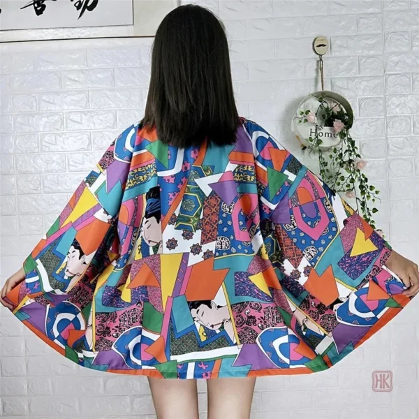 Veste kimono femme colorée et élégante