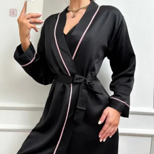 Kimono Court Femme en Satin