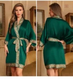 Kimono court femme en soie légère
