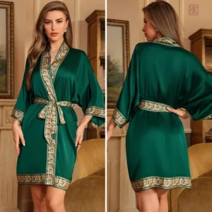 Kimono court femme en soie légère