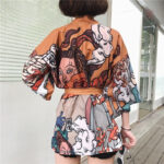 Veste kimono femme design moderne et coloré