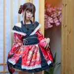 Kimono court japonais au style Lolita