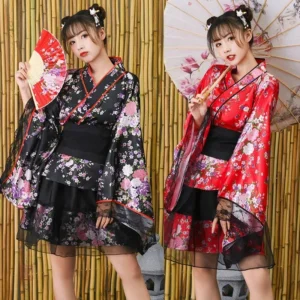 Vêtement traditionnel japonais pour femme, style court