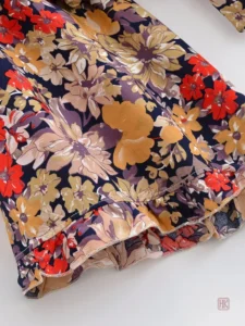 Veste légère vintage à fleurs, parfaite pour l'été