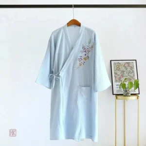 Peignoir kimono doux pour moments de détente