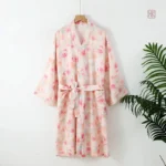 Peignoir Kimono à Motif Floral Élégant
