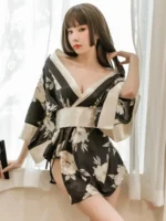 Kimono court sexy pour femme