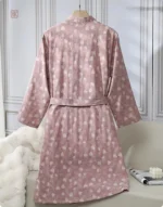 Vêtement de nuit féminin en tissu doux, style kimono floral