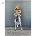 Kimono d'été avec design zébré chic