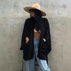 Kimono Ample en Coton pour Femme