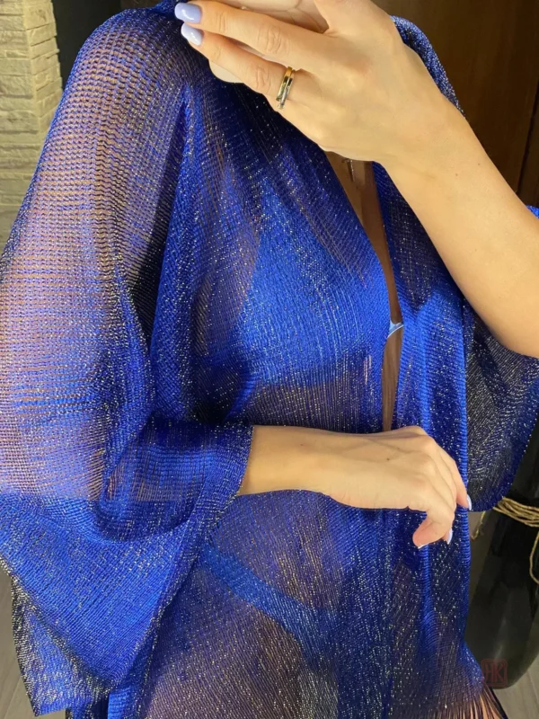 Kimono bleu pour un look estival élégant