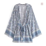 Robe kimono légère à motifs bohémiens