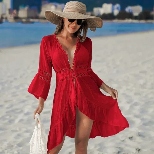 kimono-de-plage-boho-a-volants-1 Kimono de Plage Boho à Volants