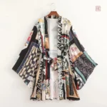 Kimono Femme élégant à motifs colorés
