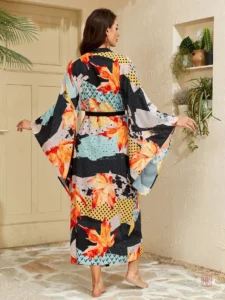 Robe kimono élégante avec manches larges