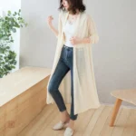 Kimono de Plage Élégant Blanc pour femme