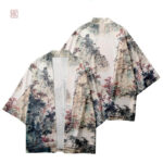 Veste kimono homme à motifs floraux, parfaite pour l'été