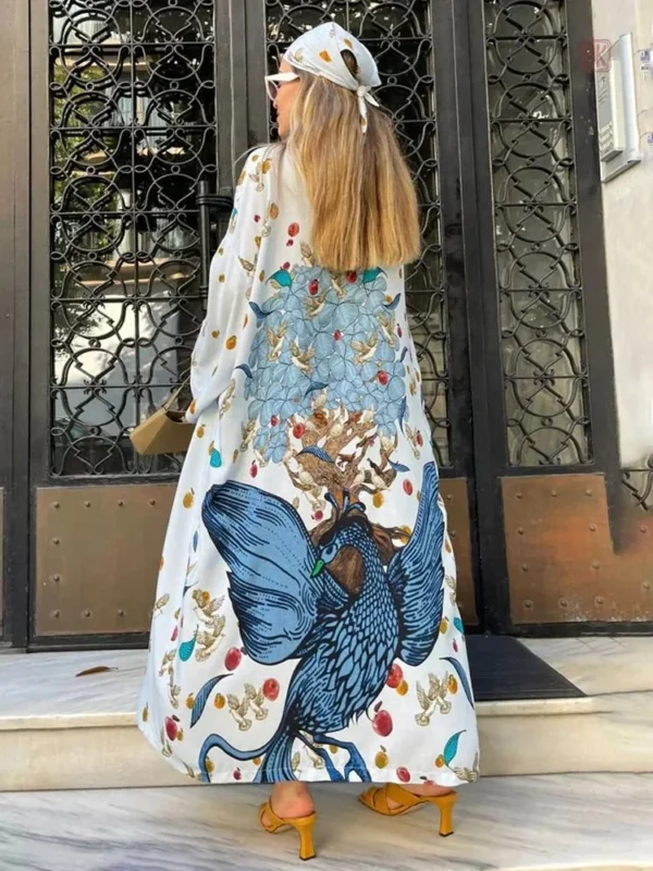 kimono-de-plage-imprime-bleu-1 Kimono Plage Imprimé Bleu