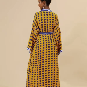 Kimono léger à motifs cœur, idéal pour l'été