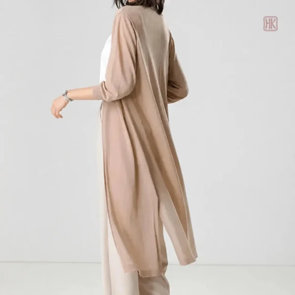Veste kimono femme en kaki, style décontracté