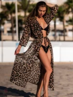 Kimono Léger Léopard pour plage