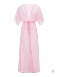 Kimono Femme léger en mousseline rose