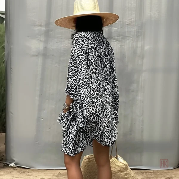Kimono léger pour l'été, style léopard chic